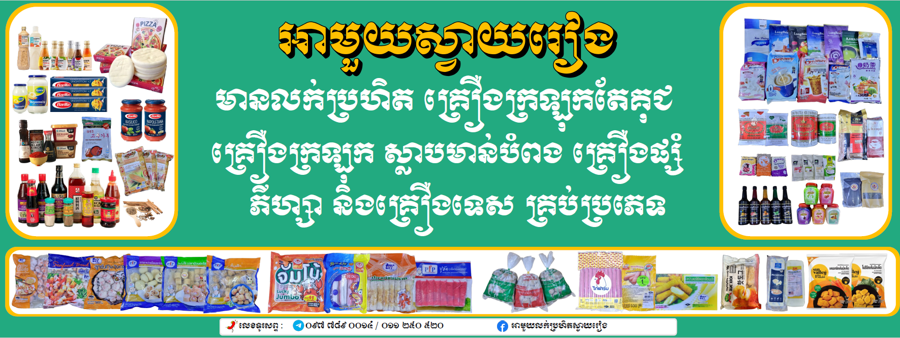 Frozen Food and Ingredient Banner